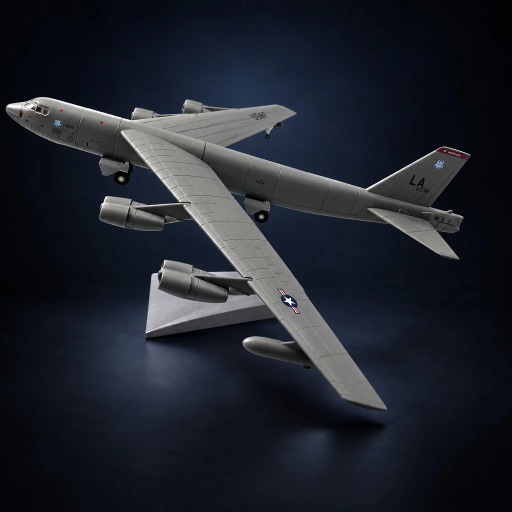 B-52 Stratofortress 1:200 display model on stand