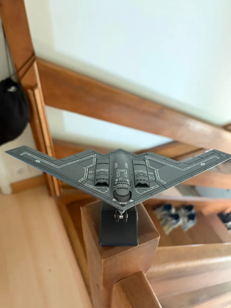 Customer photo — B-2 Spirit 1:72 scale model on display stand