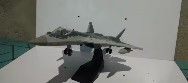 Customer photo — F-22 Raptor on display stand