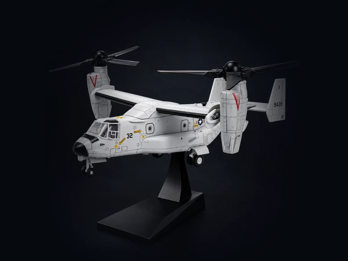 V-22 Osprey snap-fit model kit on its stand