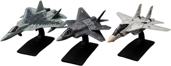 F-14, Su-57 and F-35 AeroLegends model aircraft bundle